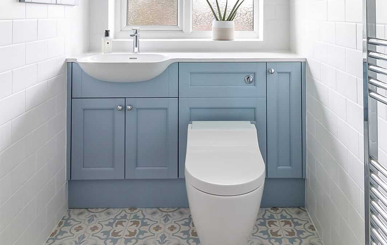 Light blue bathroom colour