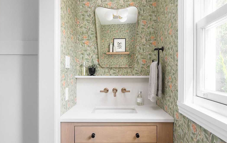 Green Bathroom Wallpaper