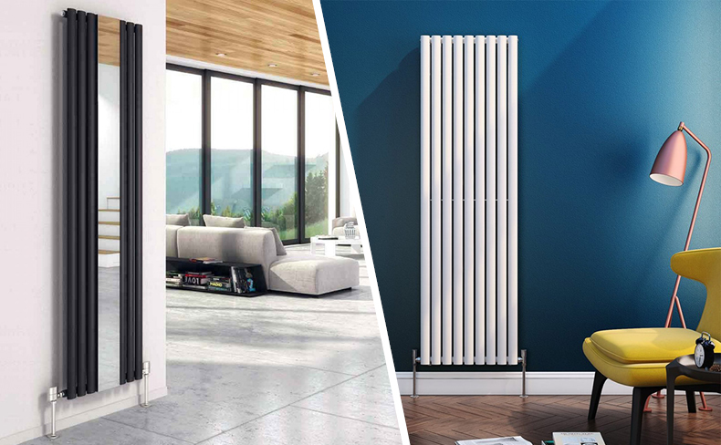 Hudson Reed Revive Compact Vertical Designer Radiator - 1800 x 236mm ...